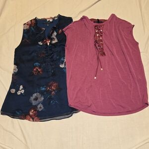 WHBM White House Black Market Two Tank Top Buisness Blouses